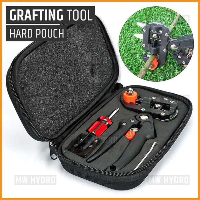 Grafting Tool &amp; Pruning Scissor - Alat Sambung Pucuk - Hard Pouch