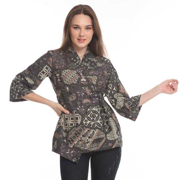Arjuna Weda Blouse Batik Tambal - Hitam