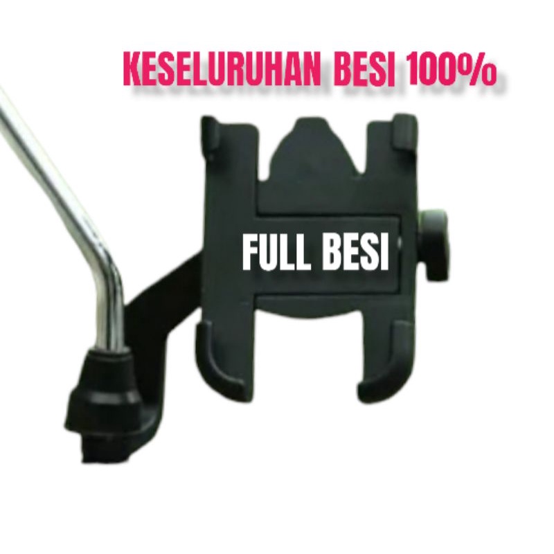 holder hp motor full besi keseluruhan spion original universal kuat holder c2 original dijamin kuat