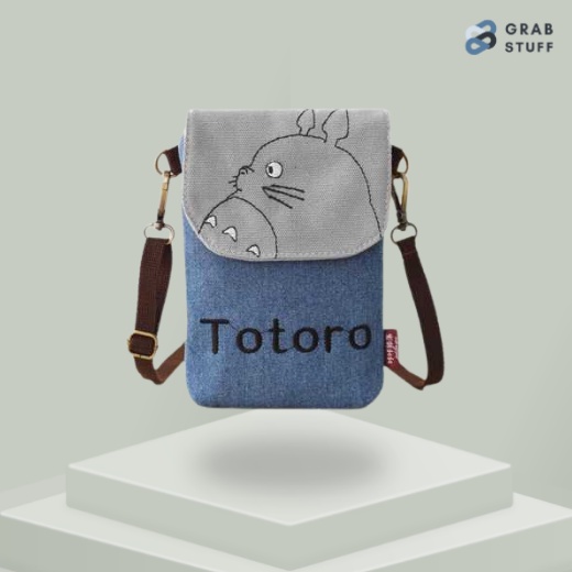 Tas Selempang Model Totoro / Tas Selempang Murah Wanita Mini Tas Selempang Totoro / Tas Selempang Anak Perempuan Lucu Mini Murah / Tas Hp Selempang Wanita Murah Kekinian Tas Bahu Mini Model Totoro Simpel Berkualitas / tas slempang canvas mini Keren Hits