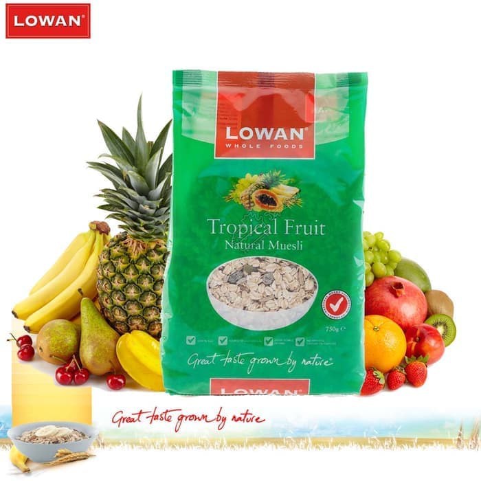 

Lowan Tropical Fruit Muesli 500 Gram | Sereal Sarapan Oat