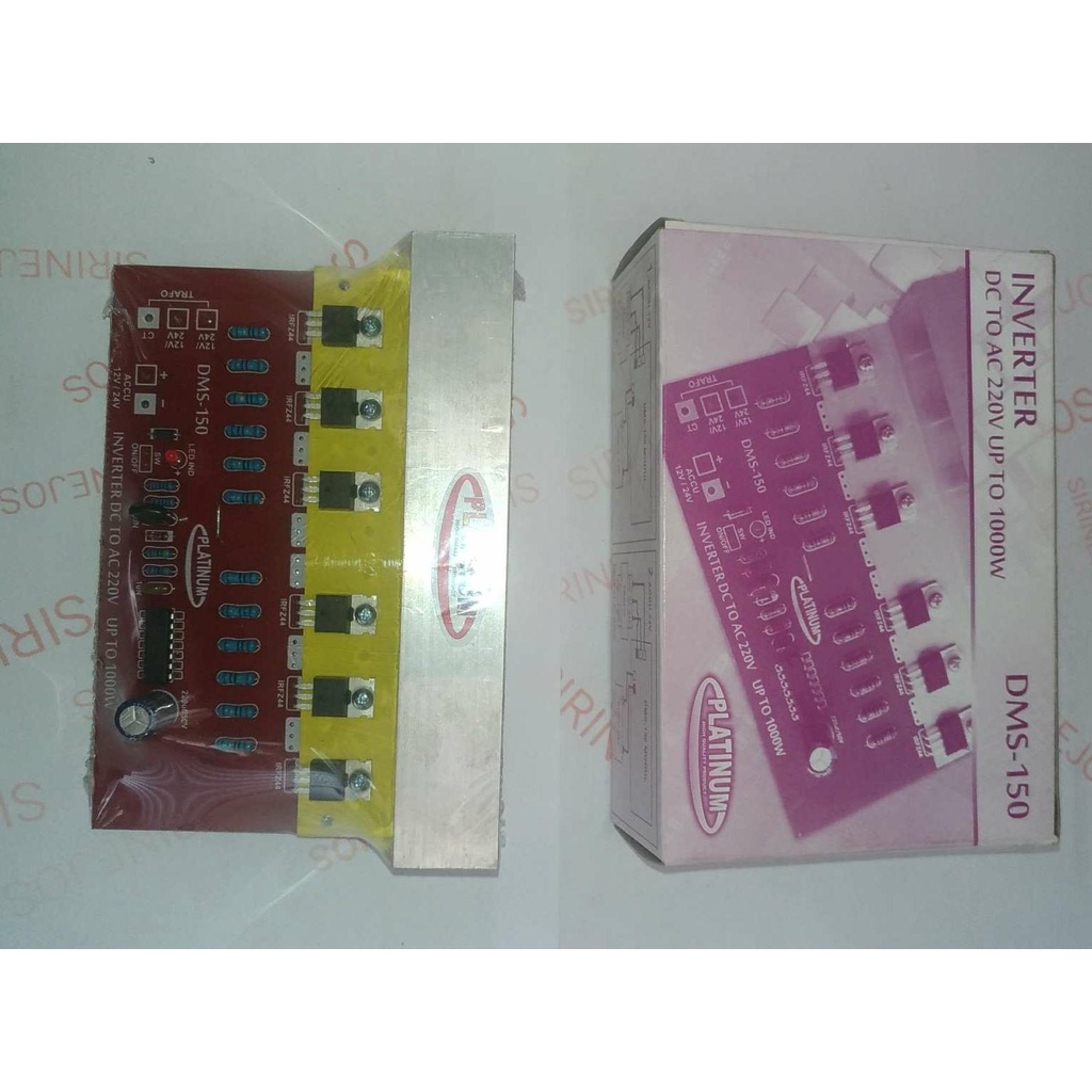 Kit inverter dc to ac, 12v / 24v to 220v ac up to 1000 watt dms 150