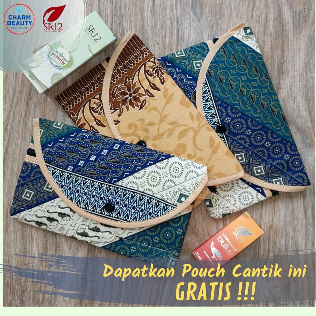 Pouch Dompet Tutup Kosmetik Besar Etnik Jawa Serbaguna Tempat Menyimpan Skincare SR12 Size 22x13cm