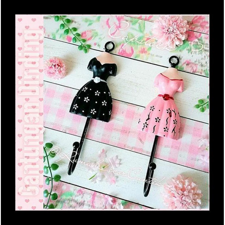 DISKON PER PC HIASAN GANTUNGAN CAPSTOCK PINK SHABBY DRESS HOME DECOR VINTAGE DEKORASI MURAH MERIAH