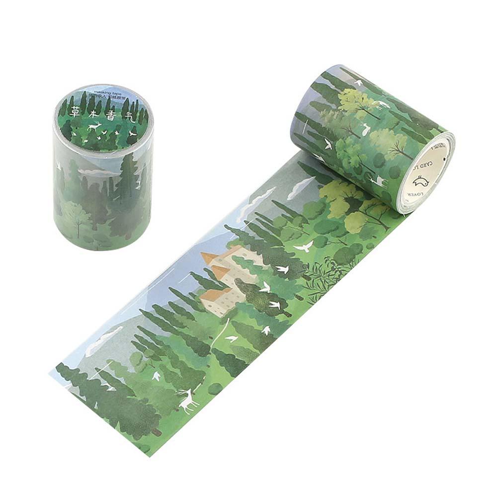 Lanfy Tapes Stiker Forest Fantastic Scrapbooking tape tape Kaset Dekoratif Tangan Akun tape