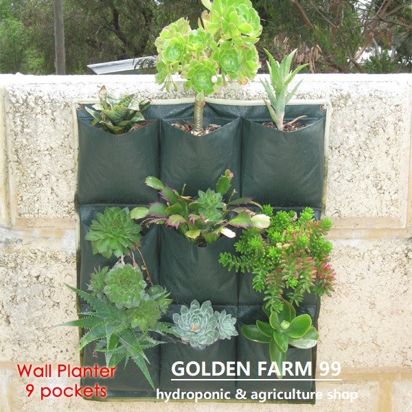 Jual wall planter bag dinding 9 kantong easy grow Awet & tahan lama