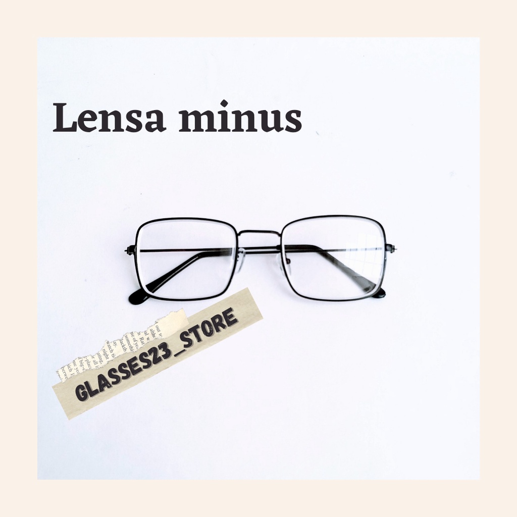 NEW Kacamata Minus Optik MINUS -0.50 S/D -4.00 Jarak jauh Pria Wanita Unisex Frame Kotak