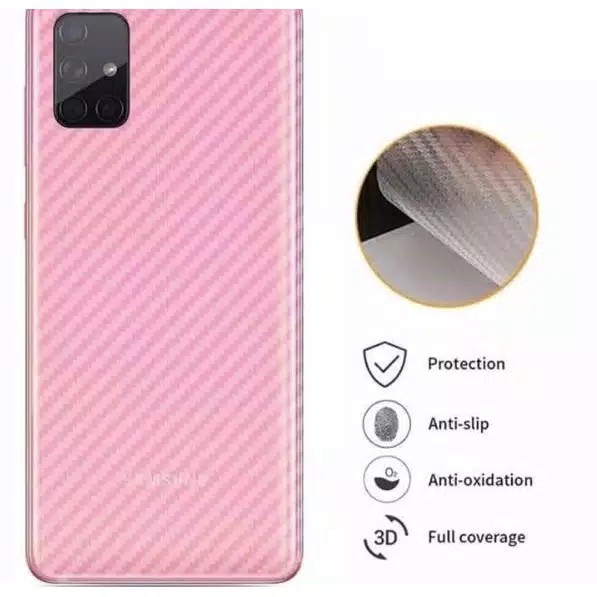 GarSkin Carbon Sticker SAMSUNG M51 Back Screen Protector Transparant Skin