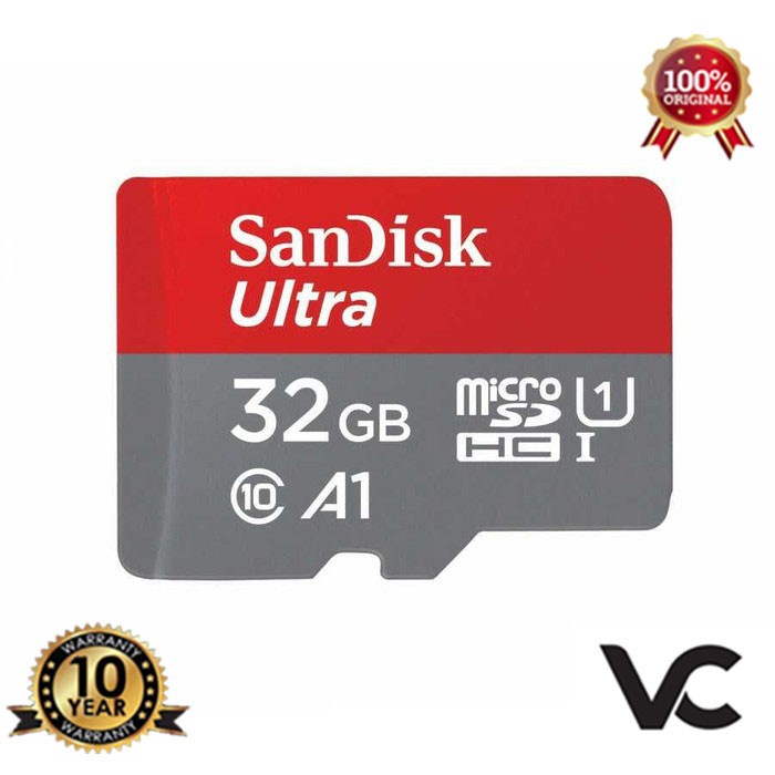 MicroSD SanDisk Ultra 32GB A1 Memory Card 32 GB Class 10 Micro SD 120MB/S MicroSDHC Kartu Memori