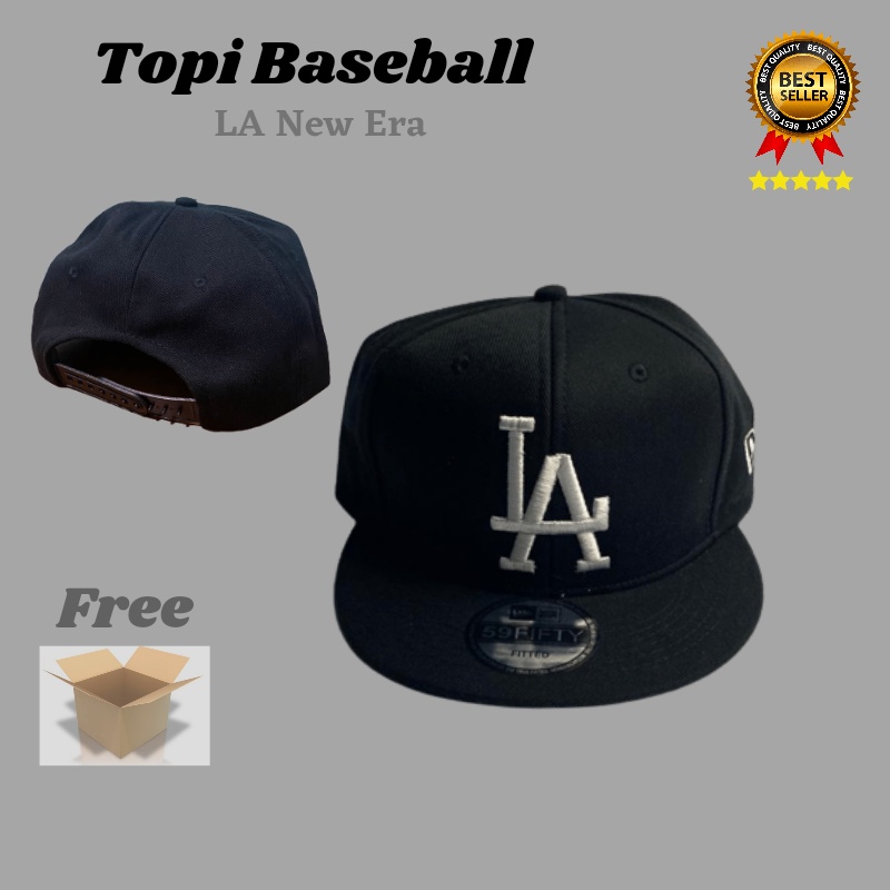 Topi Baseball Topi Snapback Bordir LA New Era pria/wanita unisex