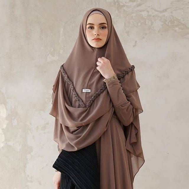 MAGDARA Zara Brown Gamis set premium syari unik swarovski