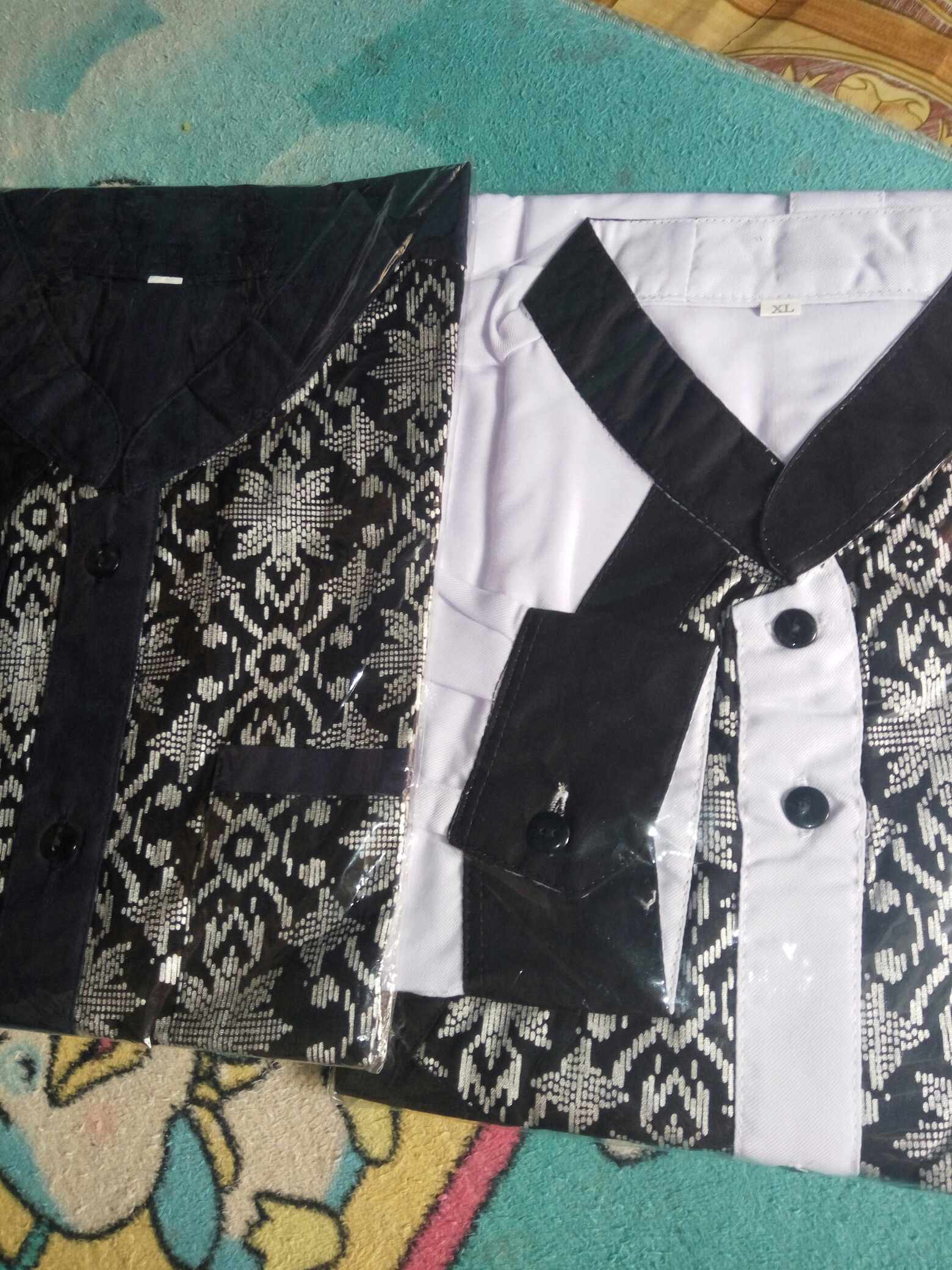 Batik Kalongan | Koko Batik Bordir Lengan Panjang Edisi Lebaran Size S M L Xl