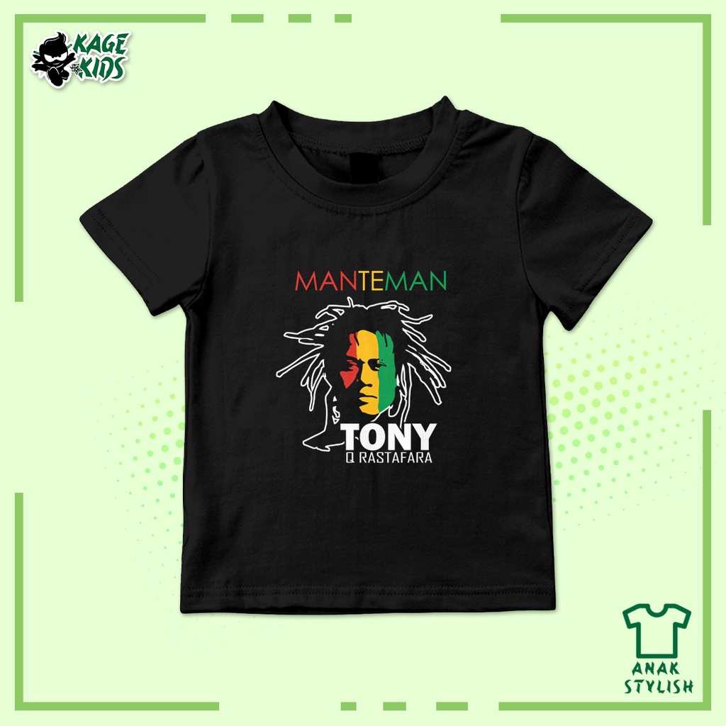 Kaos Distro Anak MANTEMAN Q RASTAFARA Laki Laki dan Perempuan / Umur 1-10 Tahun / Custom Request / T
