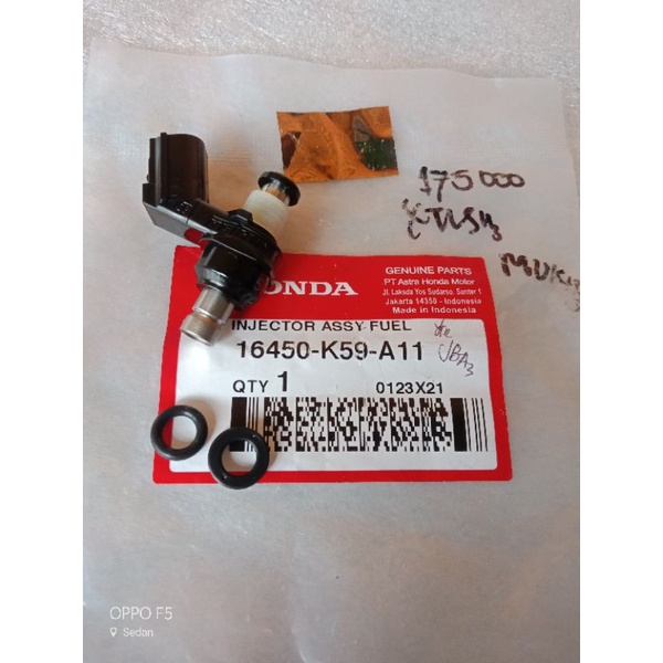 injector/nosel vario 150 injektor injector assy fuel k59 asli honda injector vario 125 lampu led