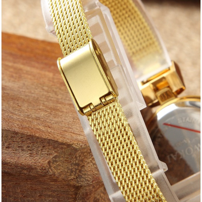 Jam Tangan Wanita GOLD ROUND Korea Fashion Watch Bisnis Business Look Korean Style