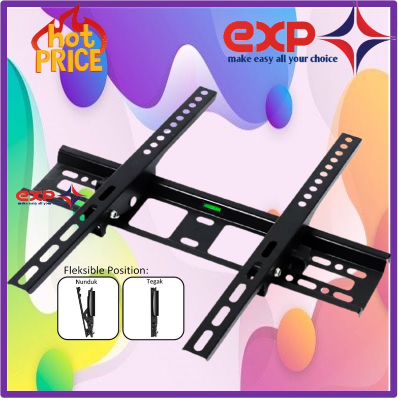 Garansi COCOK!! Bracket TV HISENSE 42&quot; s/d 55&quot; Waterpas adjustable position