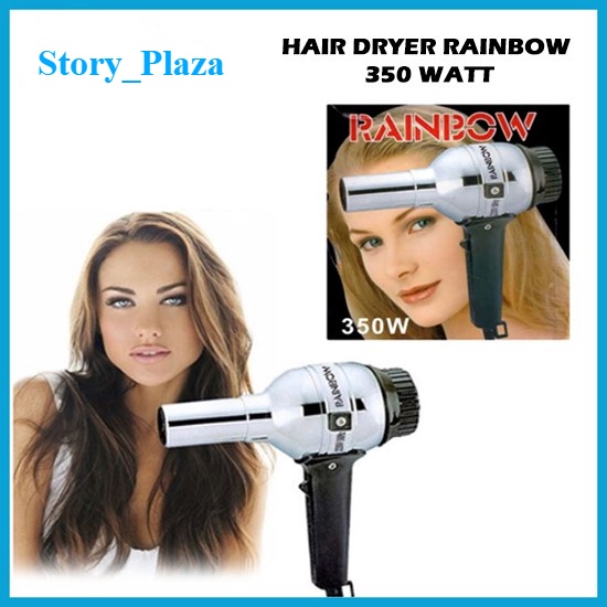 Hair Dryer RAINBOW Pengering Rambut 350/850W hairdryer panas bulu anjing kucing low watt kecil murah
