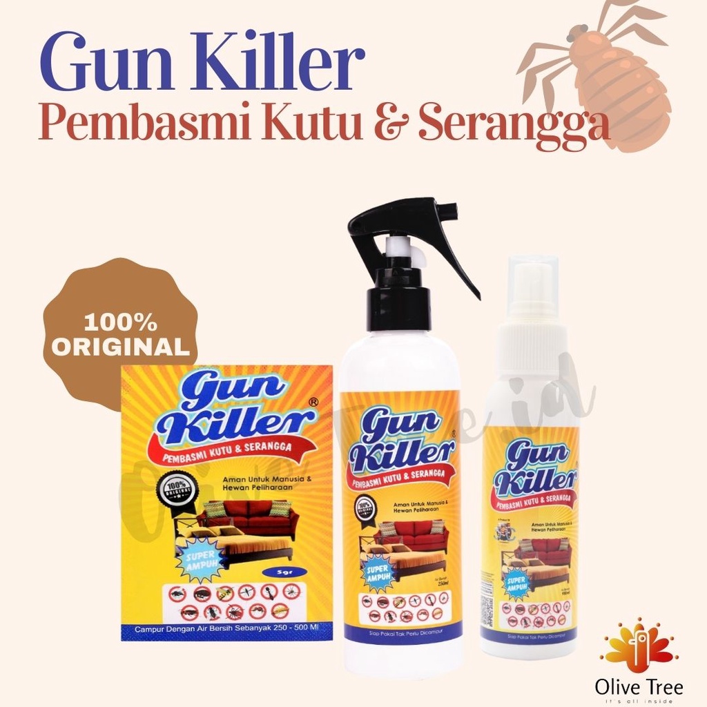 Obat Anti Kutu Kasur Tungau Gun Killer / Pembasmi Kutu Kasur Tungau Ampuh Obat Tungau Racun Tungau