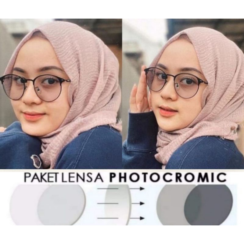 KACAMATA 1920 PAKET LENSA PHOTOCROMIC/KACAMATA BESI OUVAL.KACAMATA WANITA