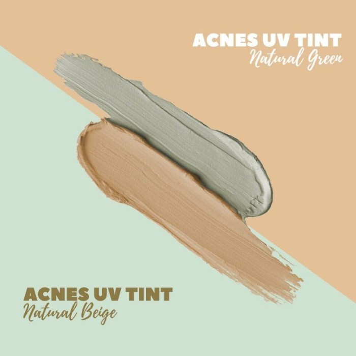 ACNES UV TINT NATURAL GREEN SPF 35 PA+++ MENGATASI JERAWAT MERAH