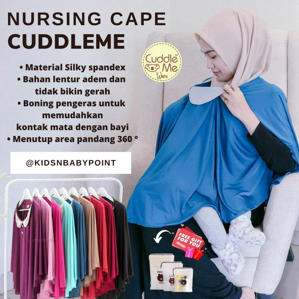 ( FREE GIFT ) Nursing Cover Cape Cuddle Me CuddleMe  Apron Penutup Menyusui / perlengkapan ibu menyusui bayi/  nursing apron  kit / cover menyusui melingkar upron celemek