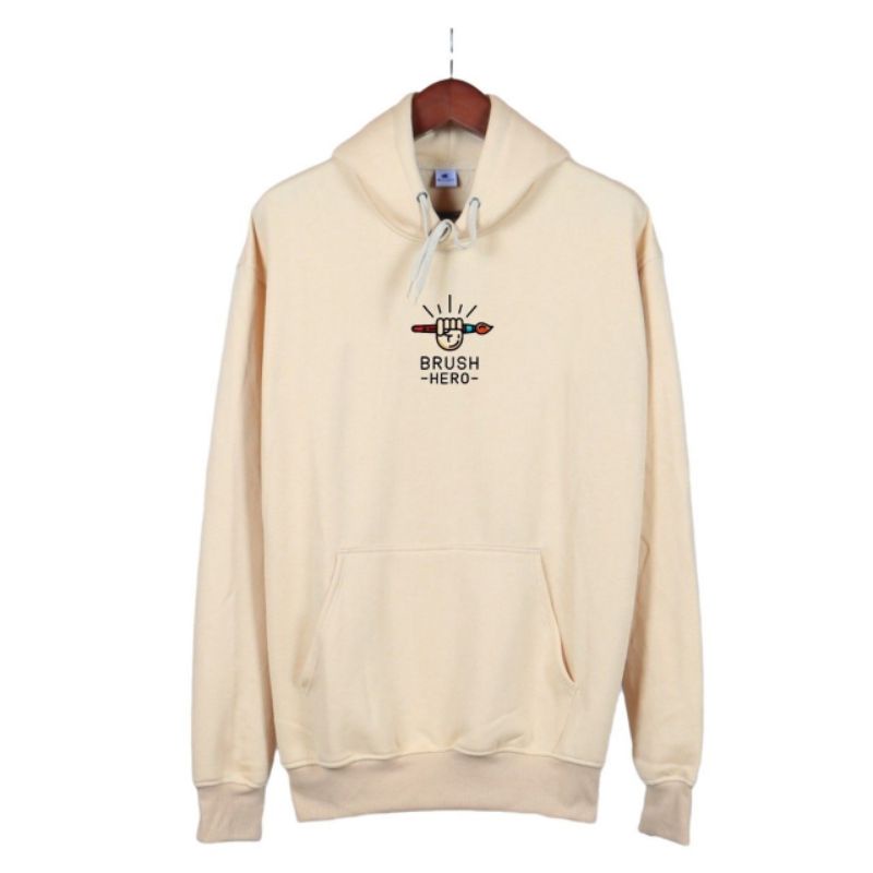 Hoodie Pria Distro Warna Cream Mr.Dee Original Bandung Sweater Hoodie Pria