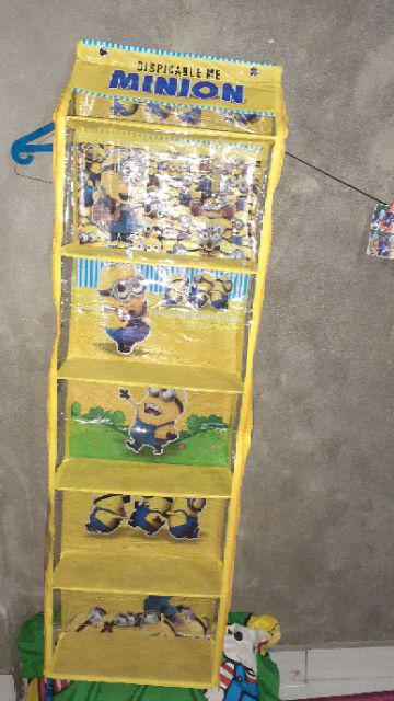 Rak Gantung 3in1 Karakter - Rak Tas - Rak Sepatu - Hanger Jilbab Resleting