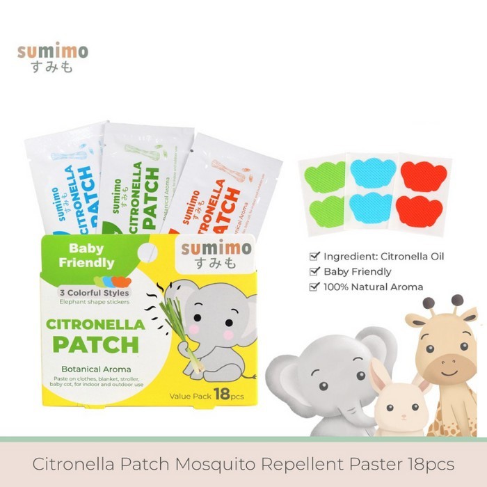 Sumimo Citronella Patch Mosquito Repellent Stiker Anti Nyamuk Value Pack 18 Pcs