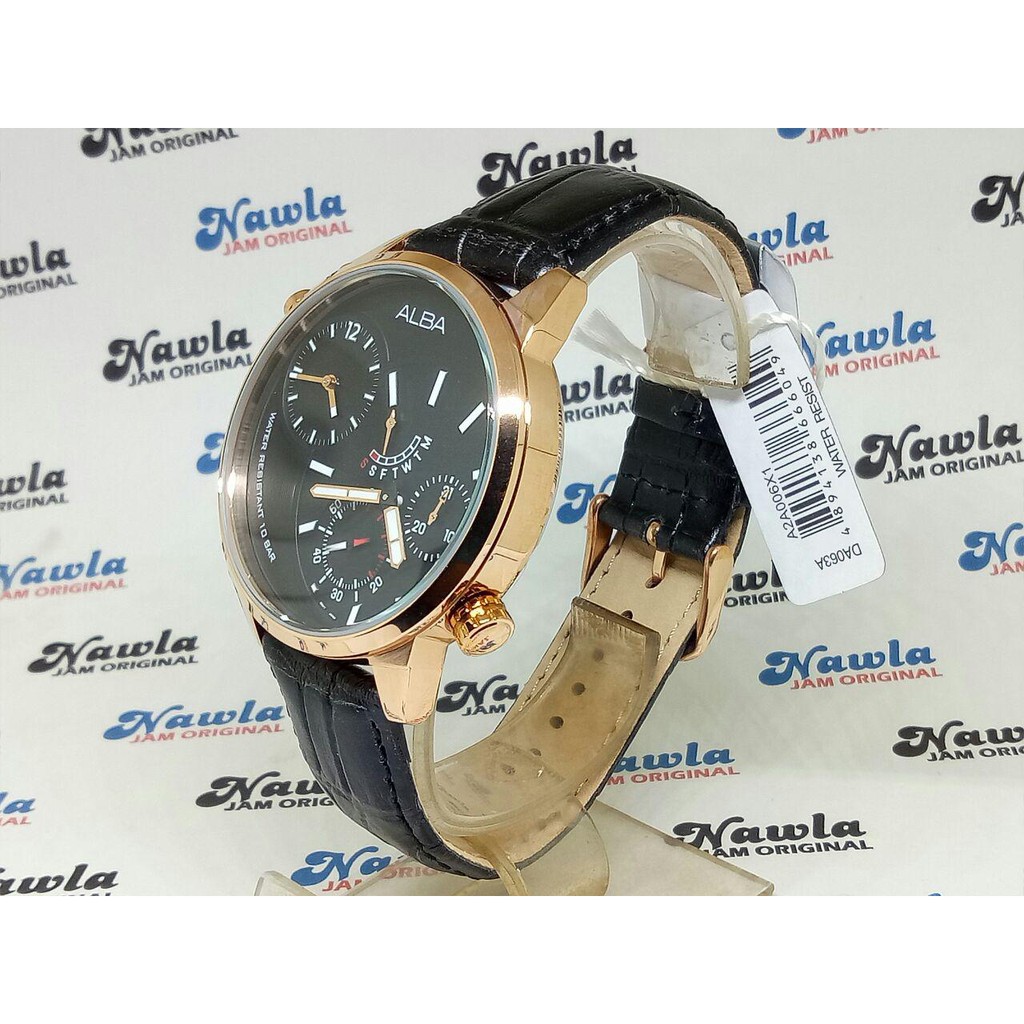 Alba Active A2A006X1 Dual Time Rose Gold - Jam Tangan Pria A2A006