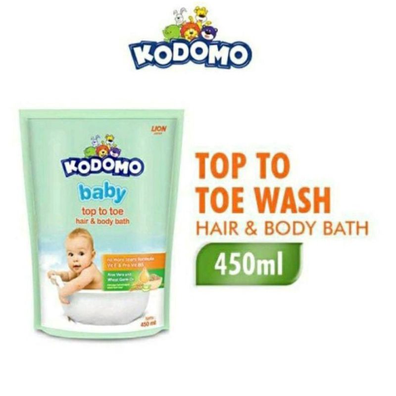 KODOMO TOP TO TOE WASH (HAIR&amp;BODY BATH) 450ML