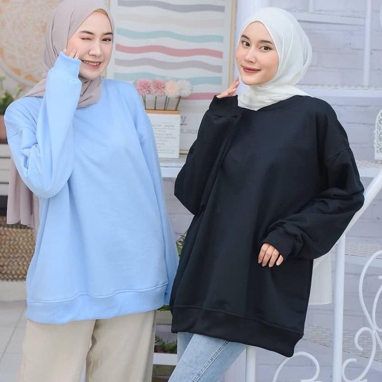 "IN. 967891" Basic Sweater Polos Oversize Wanita XXL - XXXXXL Sweater Polos Jumbo Bigsize