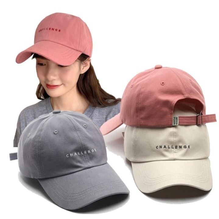 TOPI BASEBALL BORDIR CHALLENGE / YOURS / RECLUSIVE / KAKTUS / SMILE / KOREAN STYLE KUALITAS PREMIUM