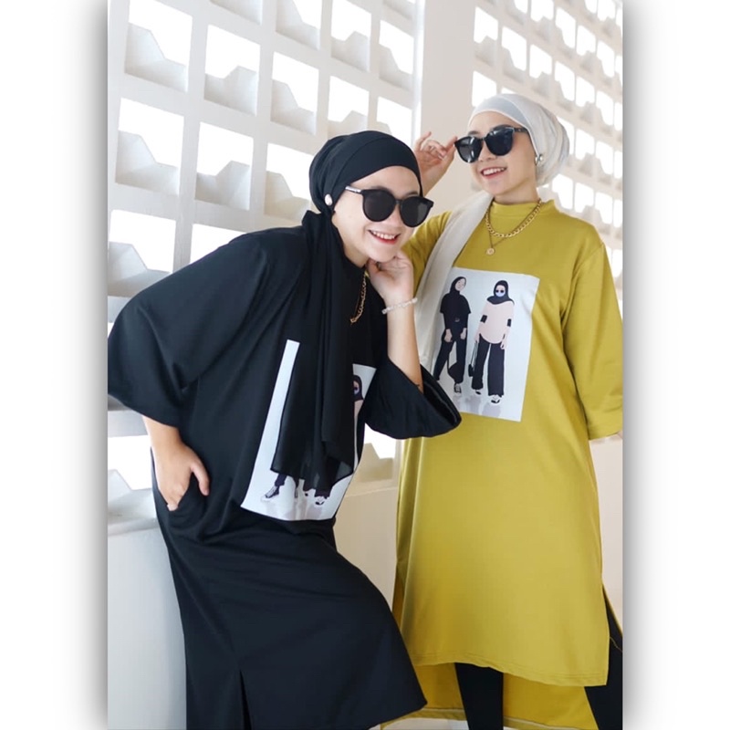 ELMA LONG TUNIK KAOS BABY TERRY PREMIUM | LONG TUNIK KAOS | LONG TUNIK POLOS