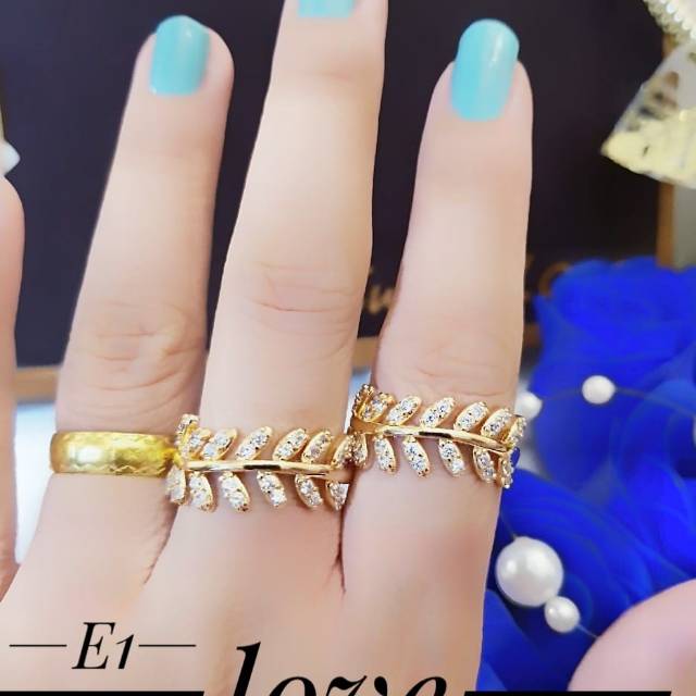 Xuping cincin lapis emas 24k 3022k