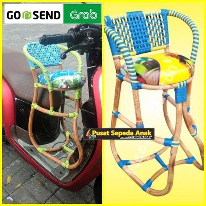 Jok motor Anak - Kursi Rotan Motor Matic Untuk Anak - SA9325