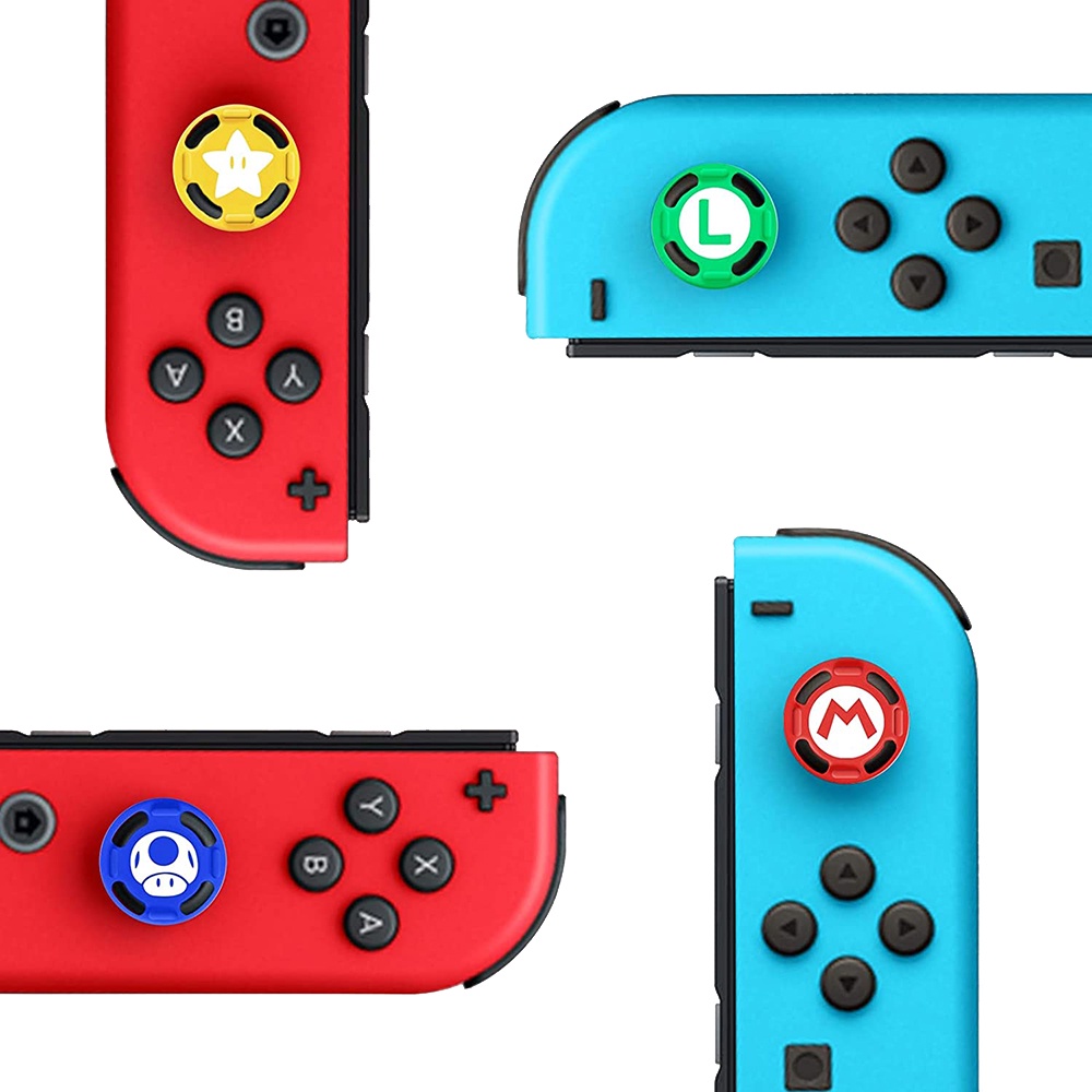 4pcs Cover Pelindung Thumb Grip Bahan Silikon Untuk Nintendo Switch Lite / Switch / Wii U