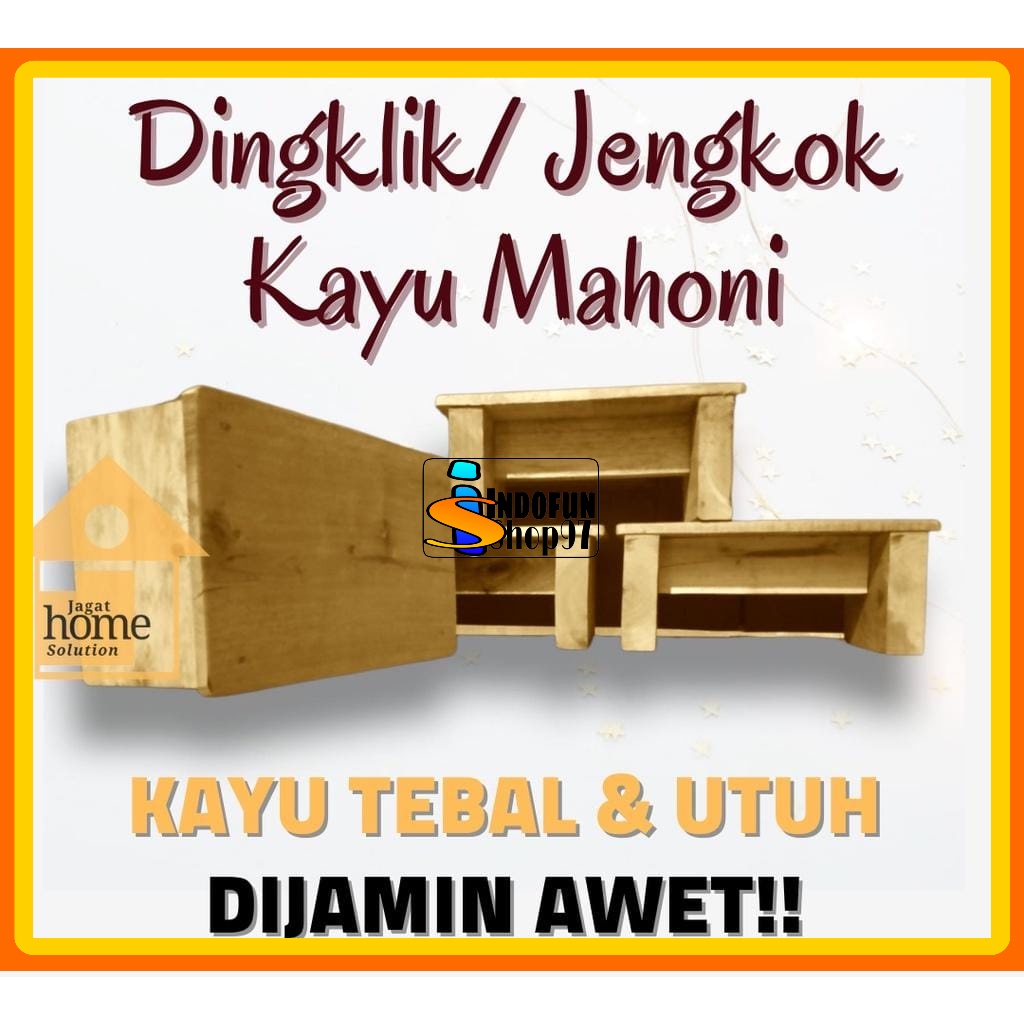 Jual Bangku Kursi Kayu Jongkok Jengkok Dingklik Kayu Jati Belanda Shopee Indonesia