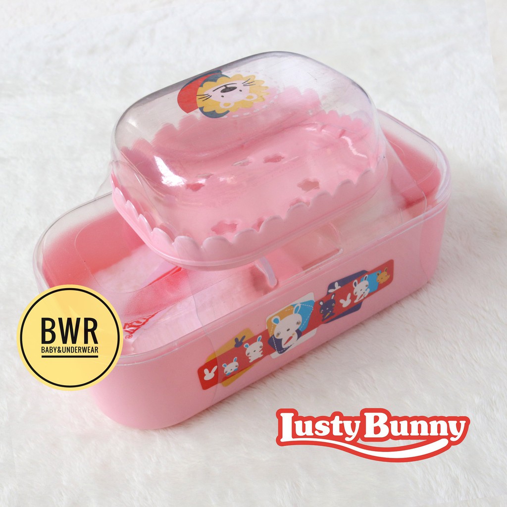 Lusty Bunny SUSUN | Tempat Bedak + Tempat Sabun Peralatan Mandi Baby Baru Lahir