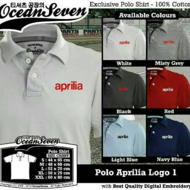 Polo shirt.kaos kerah.Aprilia