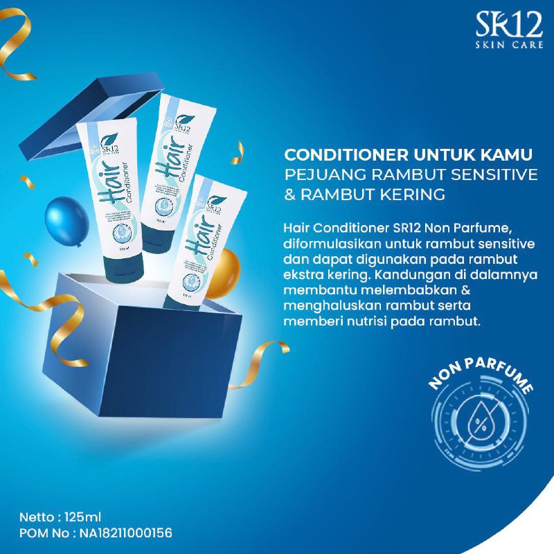 HAIR CONDITIONER SR12 | MELEMBUTKAN RAMBUT | KONDISIONER ANTI KETOMBE | RAMBUT HITAM BERKILAU | ATASI RAMBUT BERCABANG