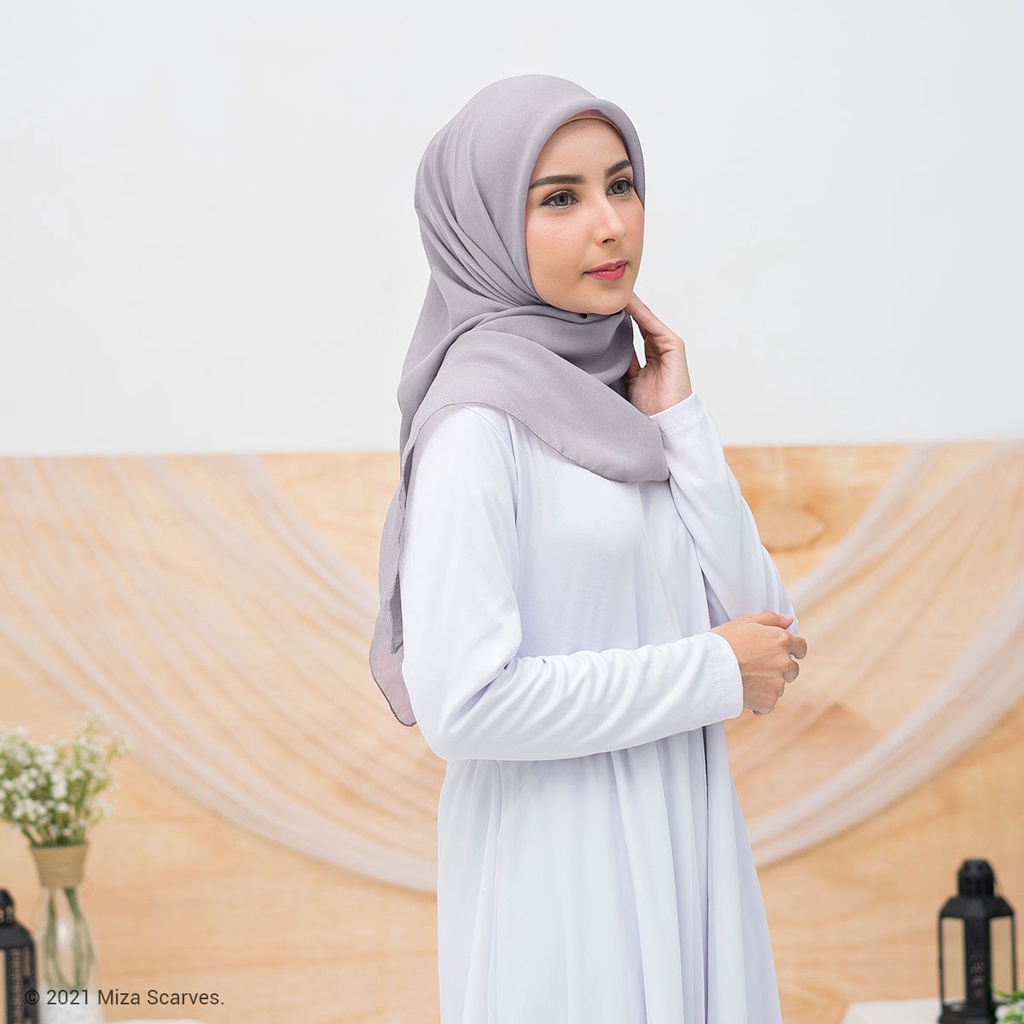 Hijab Segiempat Polycotton Scarf Premium Part 1 Hazel by MIZA-Cloud