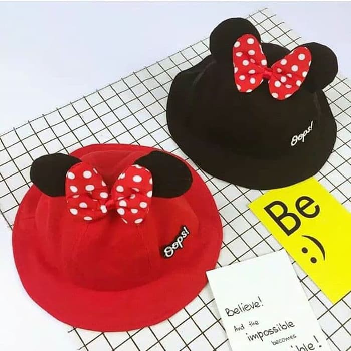 Jual Topi Mickey Baby Import / Topi Anak Disney / Hat Babygirl Mickey Mouse Berkualitas