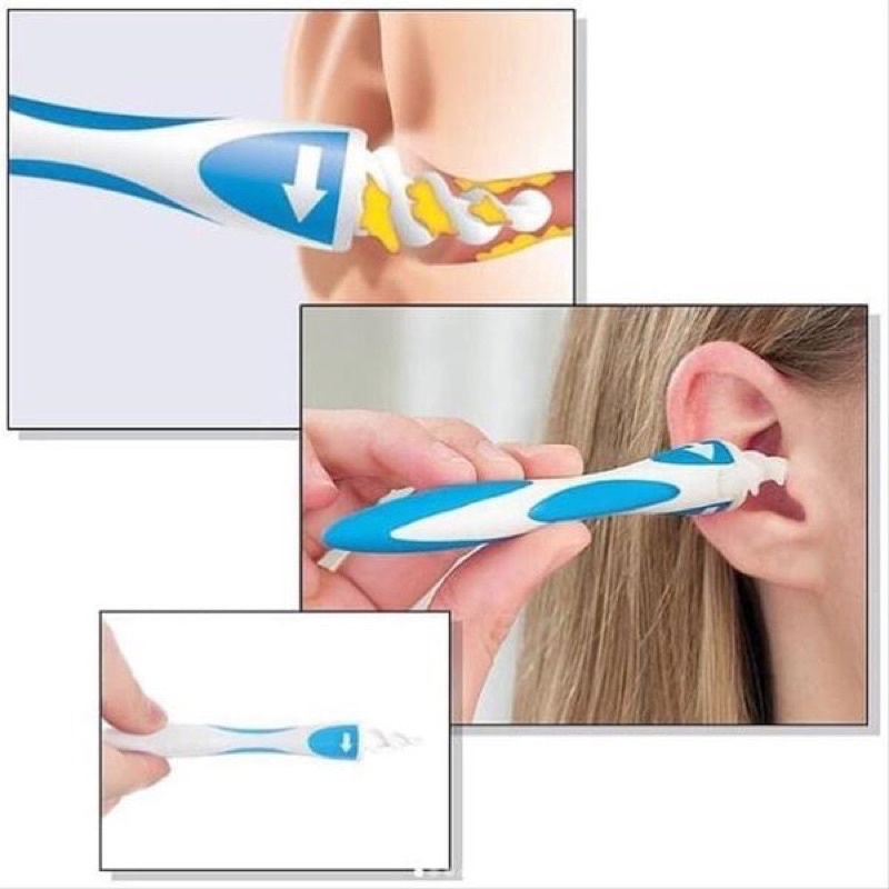 ✨NAGIHI✨ Smart Swab Pembersih Kotoran Telinga Cotton Bud Waxvac Ear Cleaner Removal Karet Lembut Gulung Putar