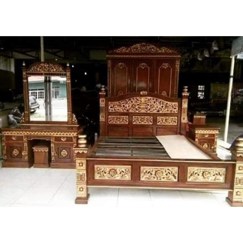 set kamar rahwana full kayu jati