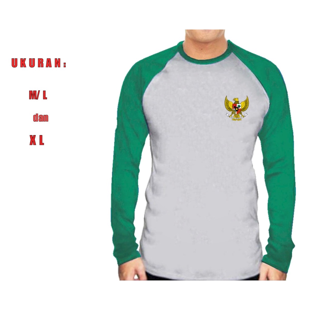 POLILE781 - BAJU RAGLAN GARUDA PANCASILA / merdeka / agustus / indonesia / hut ri / upacara / merah putih / seragam / acara