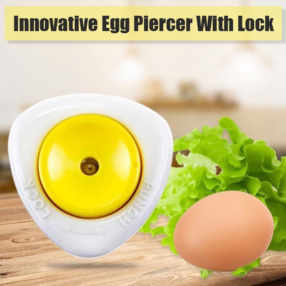 [Elegan] Egg Piercing Gadget Home Cookware Alat Masak Dengan Pengunci Makan Tusuk Telur