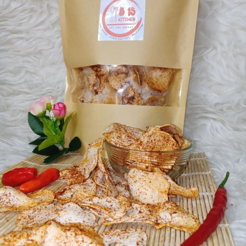 

Basreng Kriwil Premium Rasa Pedas Original 200 gr / Super Krispi / Super Tipis / Tidak Keras / Renyah