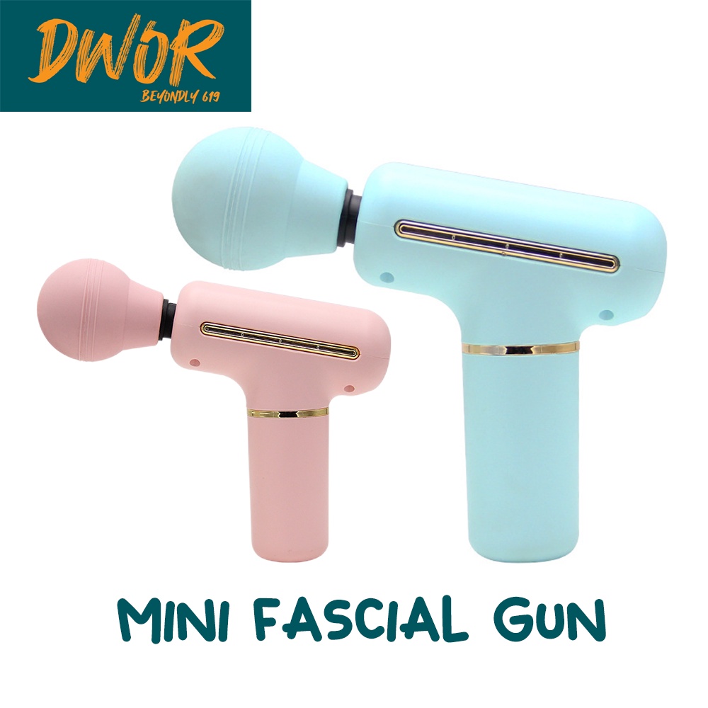 Mini Fascial Gun Massage Gun Alat Pijat Getar Elektrik Portable 4 Speed Deep Fascial Tissue Relaksasi Otot