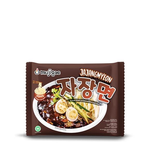 

Jpw05 BUNDLE Mujigae Topokki 170gr / Mujigae Jajangmyeon Mie Saus Kedelai Hitam Mie Korea (265gr) .,.,