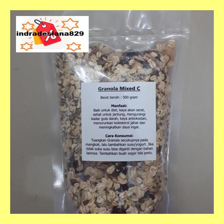 

Sf504Nind Healthy Granola Mixed C 500 Gram ( Walnut , Mete , Cranberry , Oat ) Ind504Sm
